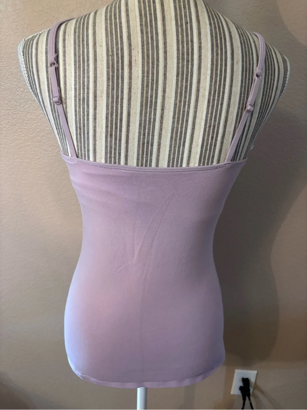 Express Camisole Medium Lilac Purple Adjustable Spaghetti Straps Cotton Stretch